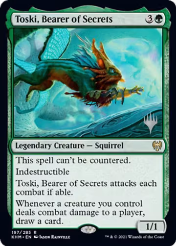 Toski, Bearer of Secrets (197), Promo Pack: Kaldheim — Magic card price