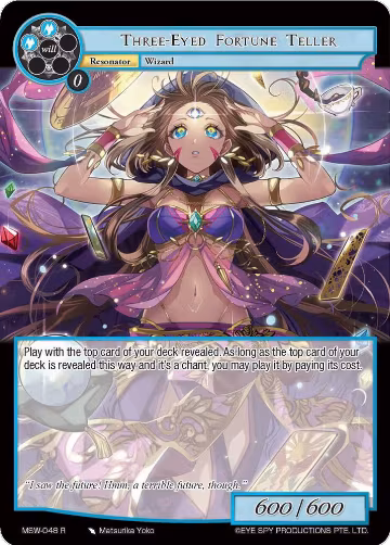 Three-Eyed Fortune Teller (MSW-048), The Magic Stone War - Zero — Force of Will card price