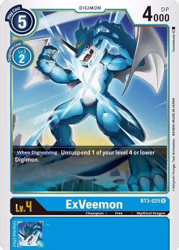 ExVeemon (BT3-025 R), Release Special Booster 1.5 — Digimon card price
