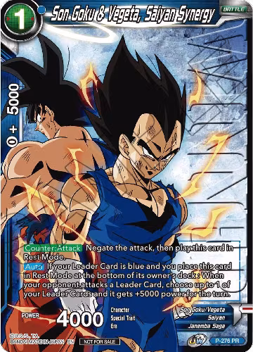 Son Goku & Vegeta, Saiyan Synergy (Unison Warrior Series Tournament Pack Vol.3) (Winner Stamped) (P-276), Tournament Promotion Cards — DB Super card price