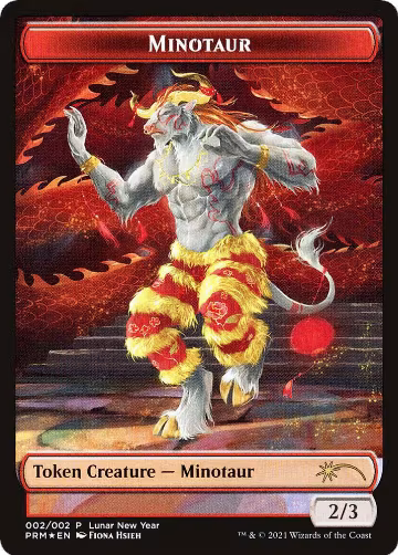 Minotaur Token (2021 Lunar New Year Promo) (2), Unique and Miscellaneous Promos — Magic card price