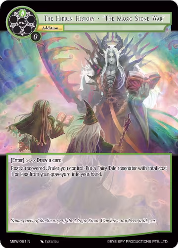 The Hidden History - "The Magic Stone War" (MSW-061), The Magic Stone War - Zero — Force of Will card price