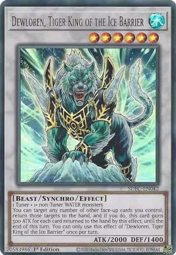 Dewloren, Tiger King of the Ice Barrier (SDFC-EN042), Structure Deck: Freezing Chains — Yu-Gi-Oh! card price