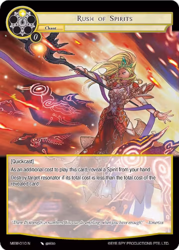 Rush of Spirits (MSW-010), The Magic Stone War - Zero — Force of Will card price