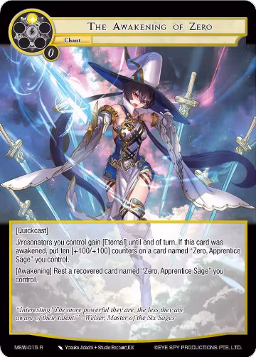 The Awakening of Zero (MSW-015), The Magic Stone War - Zero — Force of Will card price