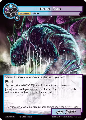 Deeper Ones (MSW-085), The Magic Stone War - Zero — Force of Will card price