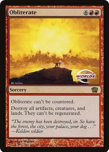 Obliterate (World Championship 2003) (204), Oversize Cards — Magic card price