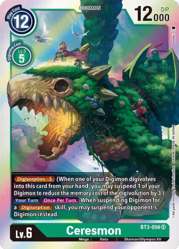 Ceresmon (BT3-056 SR), Release Special Booster 1.5 — Digimon card price
