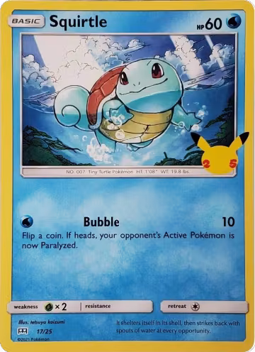 Squirtle - 17/25 (017/025) — card price