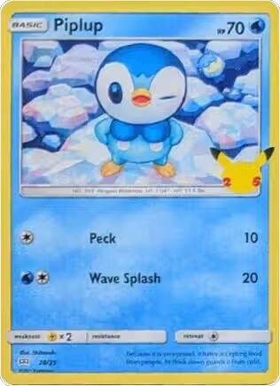 Piplup - 20/25 (020/025) — card price
