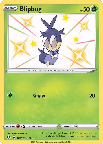 Blipbug (SV007/SV122), Shining Fates: Shiny Vault — Pokémon card price