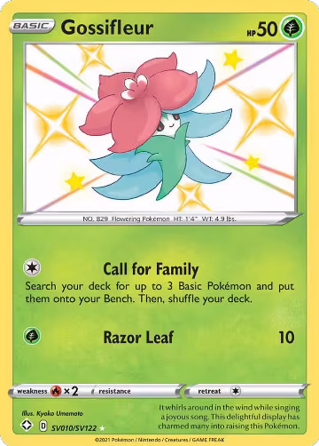 Gossifleur (SV010/SV122), Shining Fates: Shiny Vault — Pokémon card price