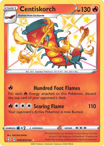 Centiskorch (SV019/SV122), Shining Fates: Shiny Vault — Pokémon card price