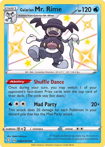 Galarian Mr. Rime (SV021/SV122), Shining Fates: Shiny Vault — Pokémon card price