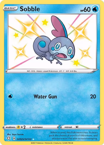 Sobble (SV025/SV122), Shining Fates: Shiny Vault — Pokémon card price