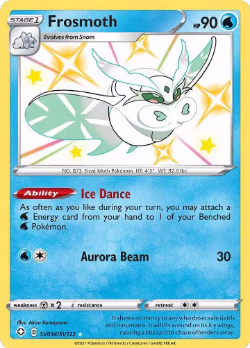 Frosmoth (SV034/SV122), Shining Fates: Shiny Vault — Pokémon card price