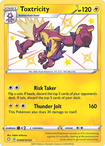 Toxtricity (SV042/SV122), Shining Fates: Shiny Vault — Pokémon card price
