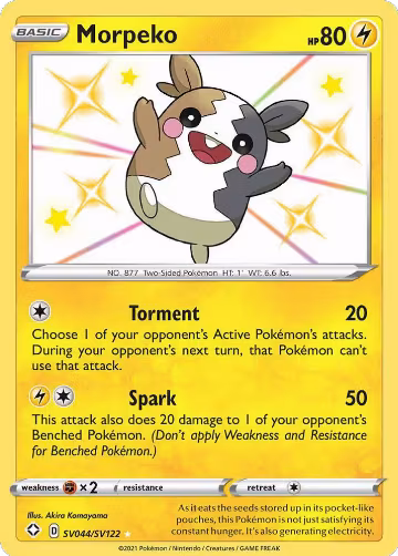 Morpeko (SV044/SV122), Shining Fates: Shiny Vault — Pokémon card price