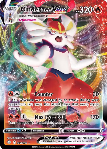 Cinderace VMAX (019/072), Shining Fates — Pokémon card price