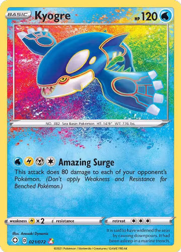 Kyogre (021/072), Shining Fates — Pokémon card price