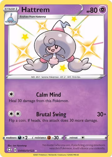 Hattrem (SV055/SV122), Shining Fates: Shiny Vault — Pokémon card price