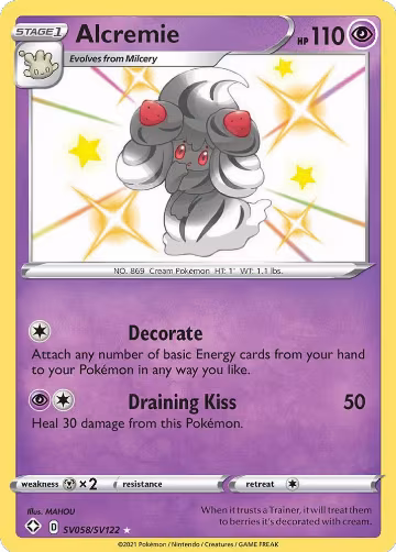 Alcremie (SV058/SV122), Shining Fates: Shiny Vault — Pokémon card price
