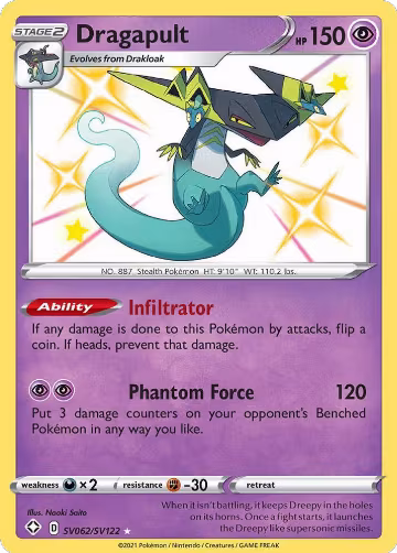 Dragapult (SV062/SV122), Shining Fates: Shiny Vault — Pokémon card price