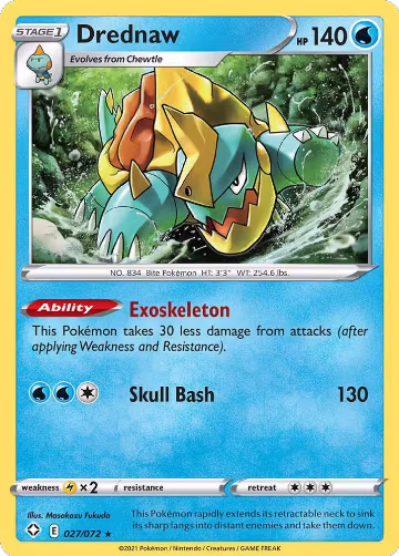 Drednaw (027/072), Shining Fates — Pokémon card price