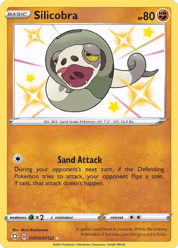 Silicobra (SV070/SV122), Shining Fates: Shiny Vault — Pokémon card price