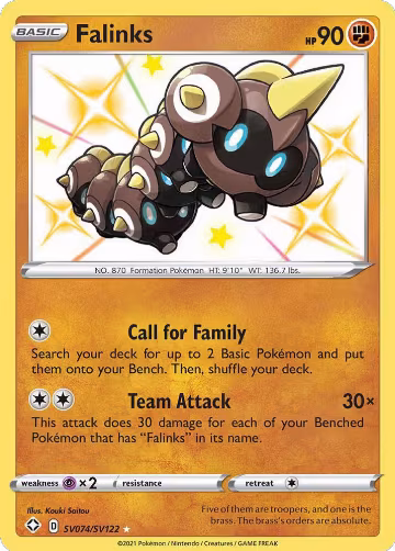 Falinks (SV074/SV122), Shining Fates: Shiny Vault — Pokémon card price