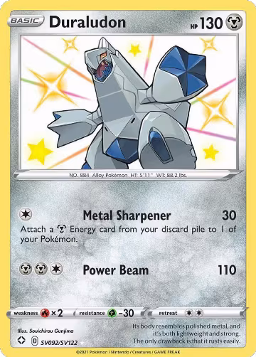 Duraludon (SV092/SV122), Shining Fates: Shiny Vault — Pokémon card price