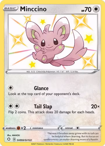 Minccino (SV093/SV122), Shining Fates: Shiny Vault — Pokémon card price