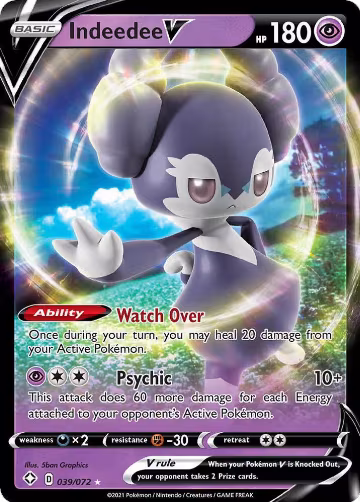 Indeedee V (039/072), Shining Fates — Pokémon card price