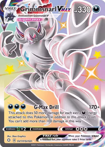 Grimmsnarl VMAX (SV117/SV122), Shining Fates: Shiny Vault — Pokémon card price