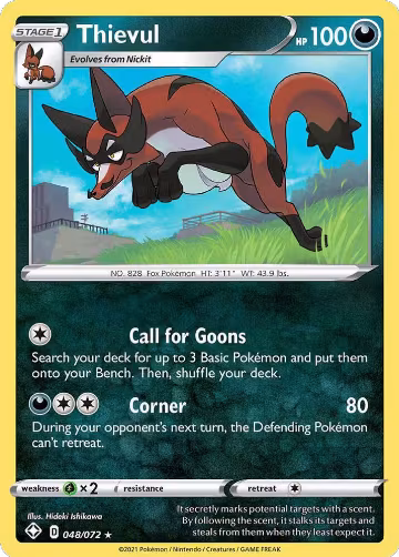 Thievul (048/072), Shining Fates — Pokémon card price