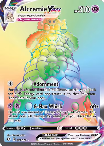 Alcremie VMAX (Secret) (073/072) — card price