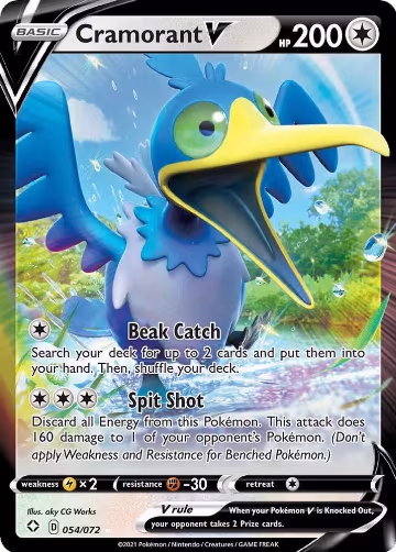 Cramorant V (054/072), Shining Fates — Pokémon card price
