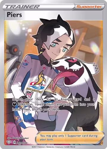 Piers (Full Art) (069/072), Shining Fates — Pokémon card price