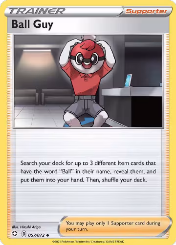 Ball Guy (057/072), Shining Fates — Pokémon card price