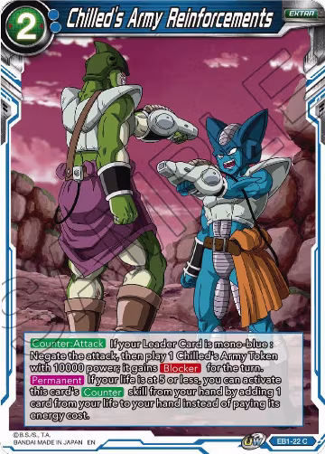 Chilled's Army Reinforcements (EB1-22), Battle Evolution Booster — DB Super card price