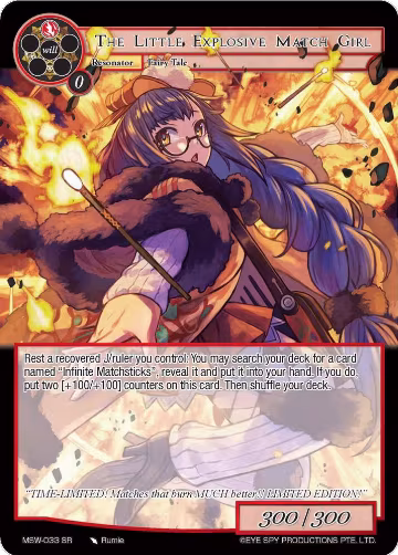 The Little Explosive Match Girl (MSW-033), The Magic Stone War - Zero — Force of Will card price