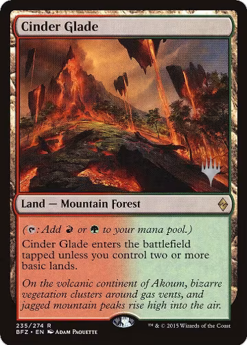 Cinder Glade (235), Promo Pack: Kaldheim — Magic card price