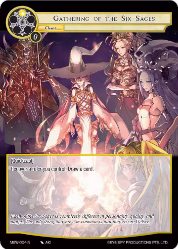 Gathering of the Six Sages (MSW-004), The Magic Stone War - Zero — Force of Will card price