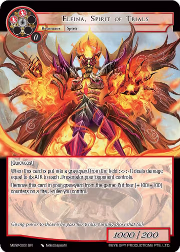 Elfina, Spirit of Trials (MSW-022), The Magic Stone War - Zero — Force of Will card price