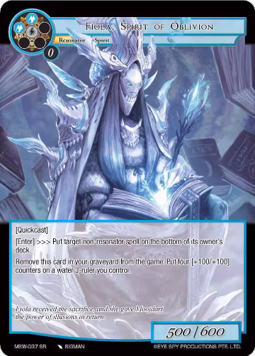 Fiola, Spirit of Oblivion (MSW-037), The Magic Stone War - Zero — Force of Will card price