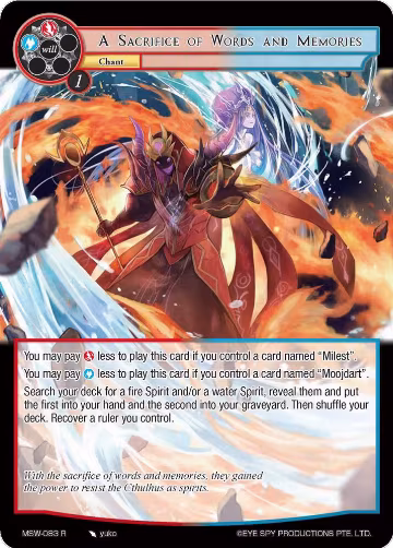 A Sacrifice of Words and Memories (MSW-083), The Magic Stone War - Zero — Force of Will card price