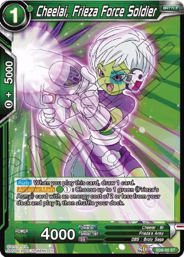 Cheelai, Frieza Force Soldier (Reprint) (SD8-05), Battle Evolution Booster — DB Super card price
