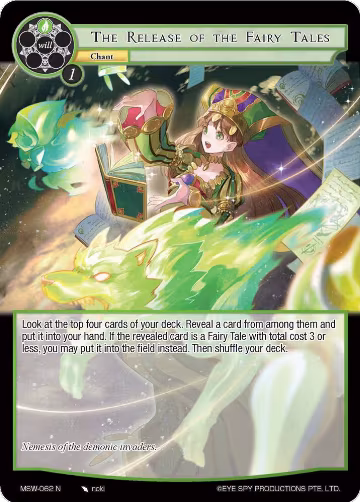 The Release of the Fairy Tales (MSW-062), The Magic Stone War - Zero — Force of Will card price