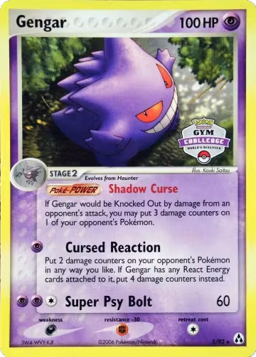 Gengar - 5/92 (Gym Challenge) (005/092), League & Championship Cards — Pokémon card price