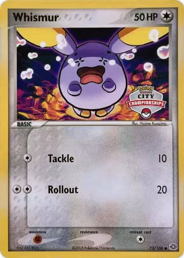 Whismur - 73/106 (City Championships) (073/106), League & Championship Cards — Pokémon card price